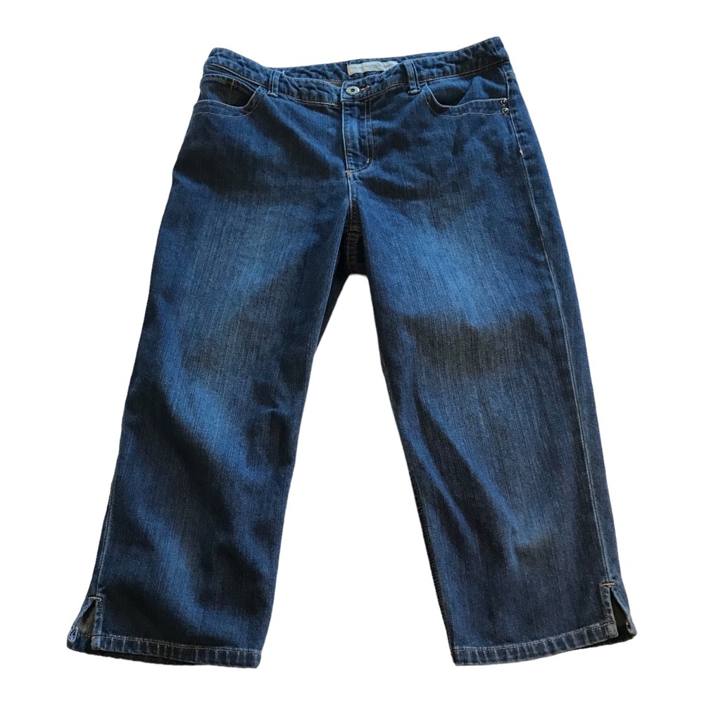 Chico’s Platinum Denim Cropped Jeans